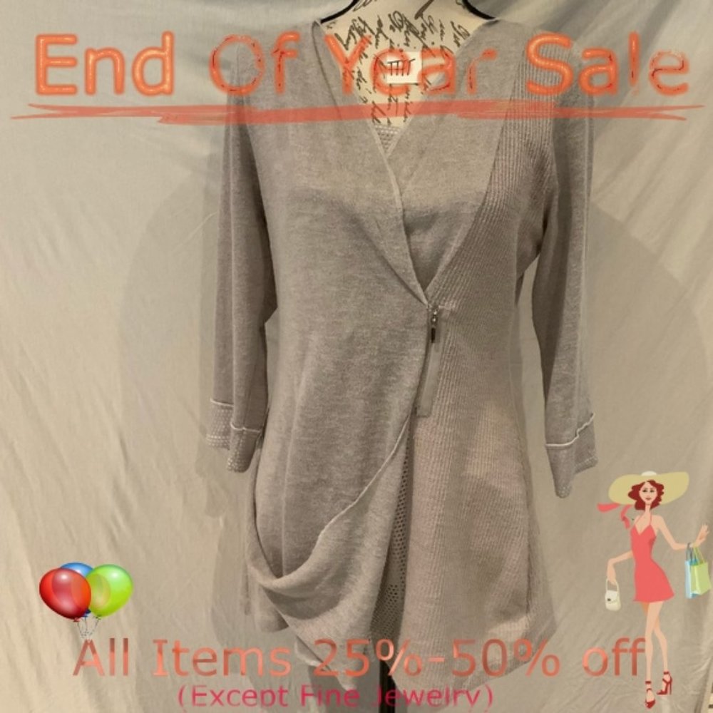 EUC-Coco Bianco gray tunic sweater